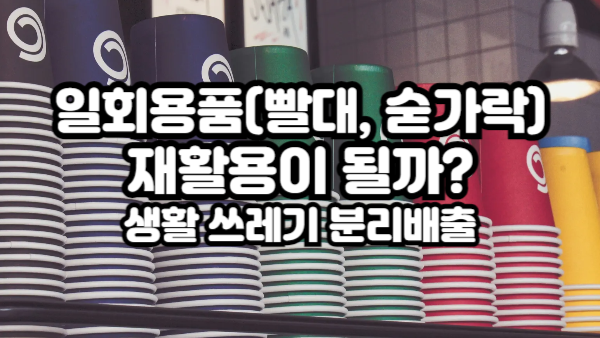 플라스틱 빨대, 일회용 숟가락·포크, 컵 뚜껑, 종이컵 – 재활용이 될까?｜헷갈리는 생활 쓰레기 분리배출