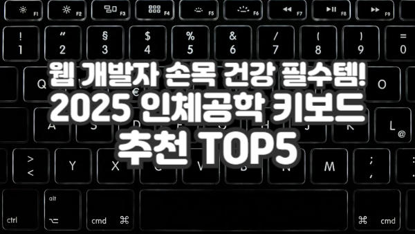 웹 개발자 손목 건강 필수템! 2025 인체공학 키보드 추천 TOP5