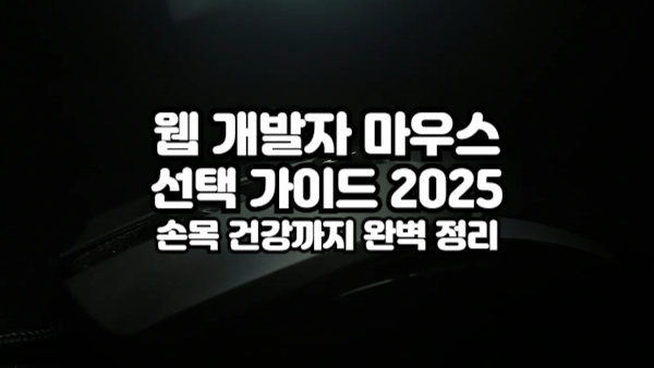 웹 개발자 마우스 선택 가이드 2025｜트랙볼 vs 일반 마우스, 손목 건강까지 완벽 정리