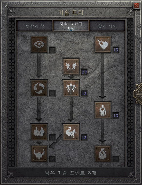 D2R 라스마 지속 효과와 마법 스킬